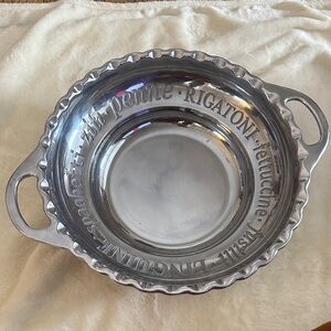 Lenox Silver Pasta Serving Bowl - Retired piece